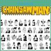 Ultimatives Chainsaw Man Denji Sticker-Set Für DIY-Dekorationsliebhaber 65 Stück Wasserdichte und Sonnengeschützte Aufkleber