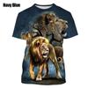 New Fashion 3d Lion Print Designed Tops T Shirt Men Women Casual Harajuku Short Sleeve T-Shirt Short Sleeves
