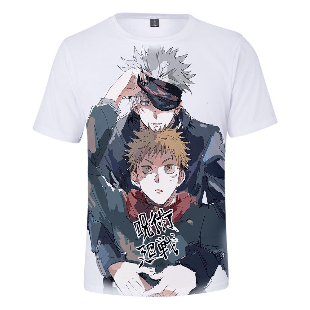 Jujutsu Kaisen Gojo Satoru T-Shirt for Anime Fans, Stylish Cartoon Tops, Comfortable Polyester Fabric, Casual Daily Wear Streetwear Clothes