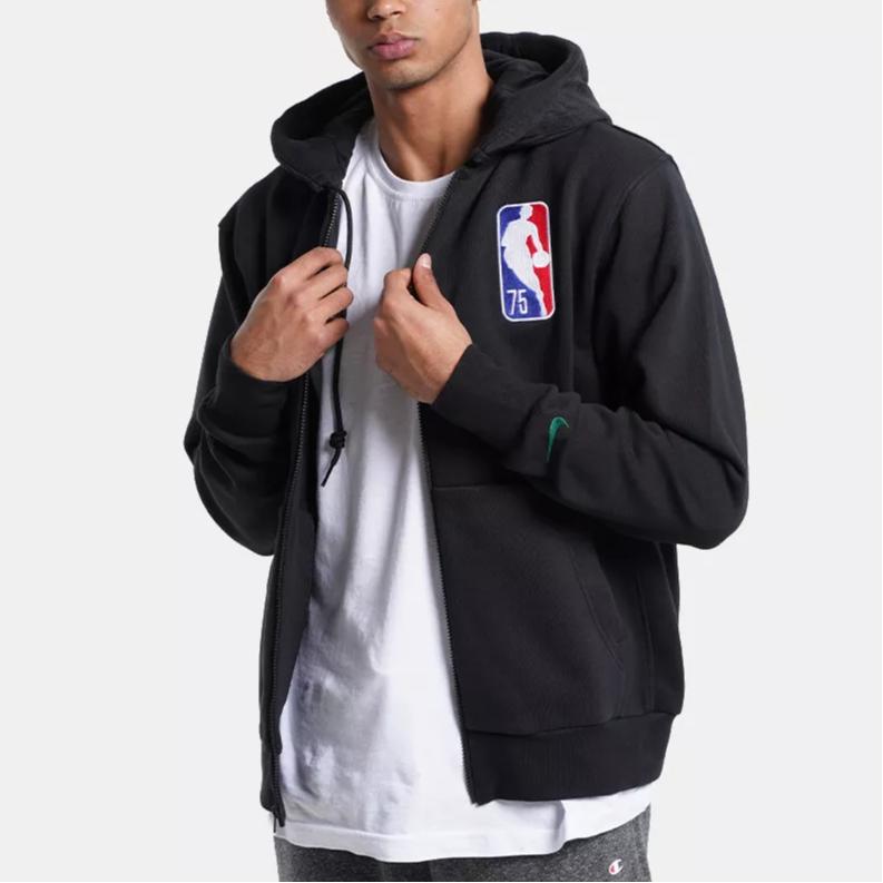 Nike NBA Boston Celtics Courtside Hoodie Black/Green Men Streetwear DB2183-010