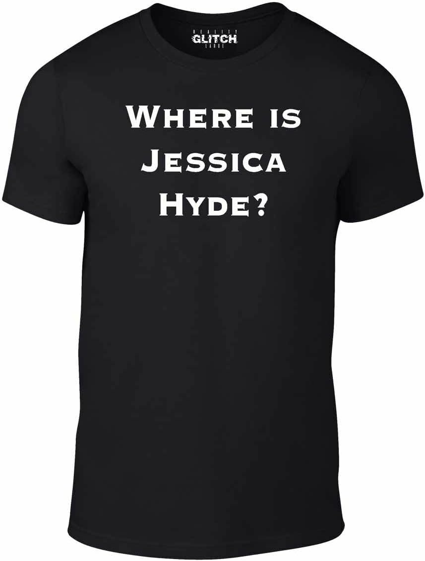 Where is Jessica Hyde Men T Shirt - Funny t Shirt Retro tv Fashion Utopia Science 4XL чёрный
