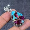 Natural Cotton Candy Gemstone 925 Sterling Silver Jewelry Pendant 2.01" ET-4784