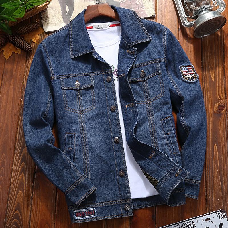New Denim Jacket Men's Jacket Spring and Autumn Large Size Casual Men's Clothing Young and Middle-aged Jacket