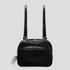 Mini Zaino Nero alla Moda Donna Borsa Lucida Zaino in Pelle Monocolore Per Ragazze Compatto da Donna Casual Zaino a Doppia Spalla