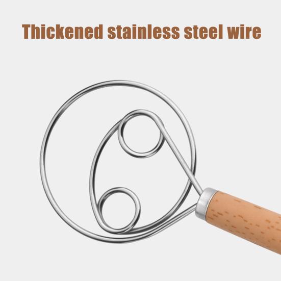 Mehlmischer Dänischer Teigschaber Edelstahl Brotmischer zum einfachen Mischen Pfannkuchen Keksteig Hackbraten Teig Werkzeug Küchenutensil