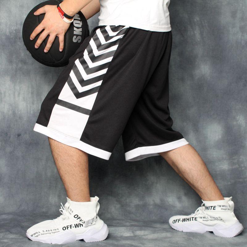 Pantaloni sport Pantaloni scurți de baschet Pantaloni lați pentru bărbați Streetball peste genunchi Buzunar largi Pantaloni de fitness de vară