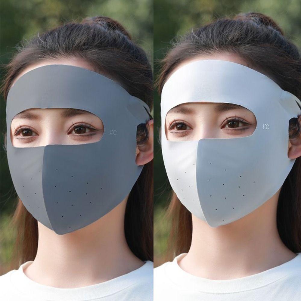 Eye Corner Protection Ice Silk Sunscreen Mask Anti-UV Driving Face Cover Face Gini Mask  Fishing