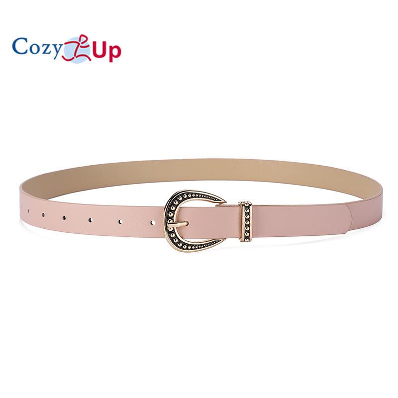 Curea de damă cu cataramă cu stifturi retro, curea de blugi decorativă simplă de culoare solidă