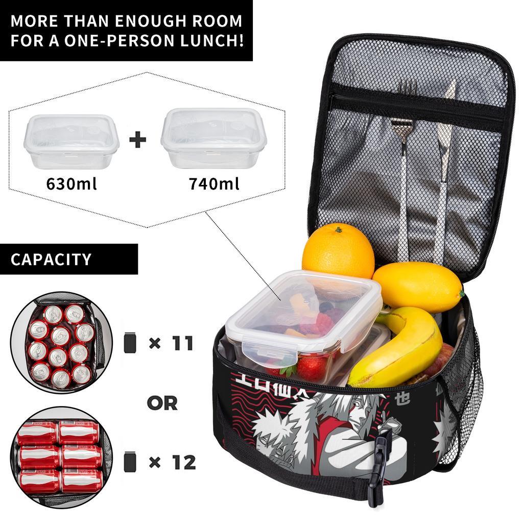 Naruto Anime Comic Insulated Lunch Bag Ice Pack Rice Bag  Bolsa Student Bento Lunch Handbag Insulation