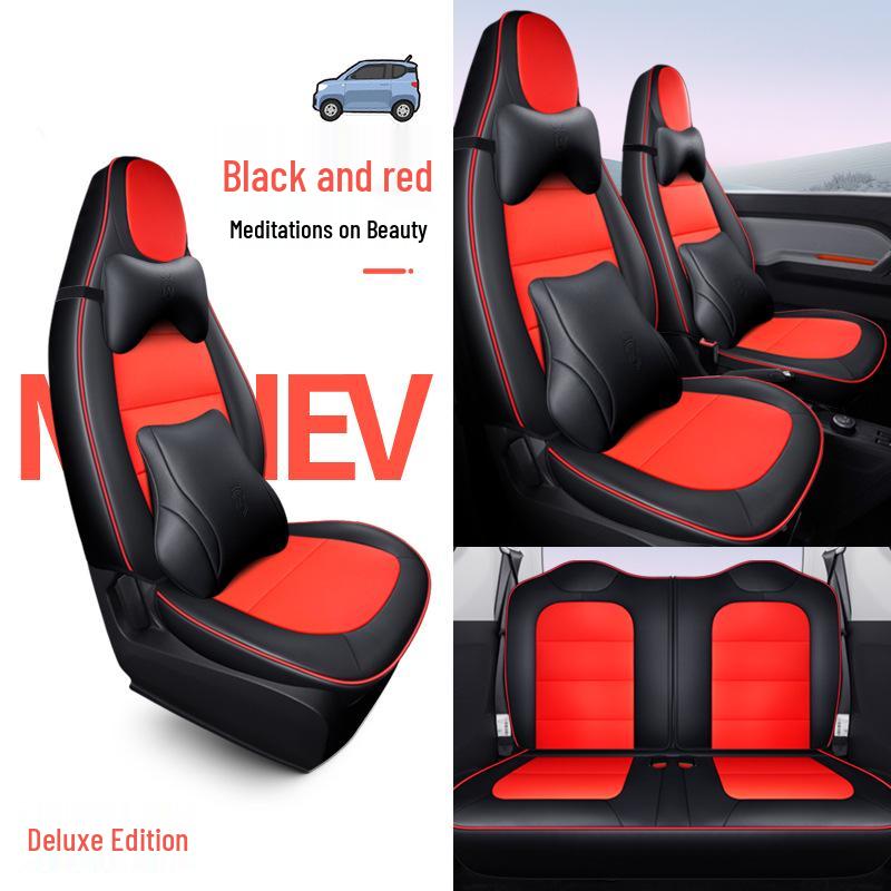 Universal Leather Seat Cover for Wuling MINI - Full Surround, All-Season, 5-Seater