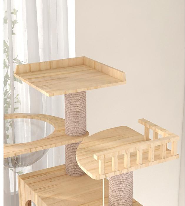 Modern & Cute Customizable Cat Scratching Tree Tower Large Wood Furniture