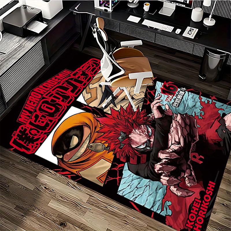1pc My Hero Academia Rokudo Mukuro Chair Mat - Anime Cartoon Design Office Rug, Non-Slip Carpet for Home Decor, Suitable for All Seasons.T056