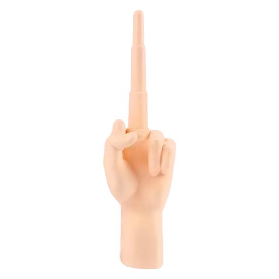 Telescopic Middle Finger Toy Funny Stress Relief Decompression Portable Gravity Finger Toy Prank Prop Kids Adults Birthday Gift