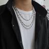 HNSP 3.8MM Mobius Stainless Steel Chain Necklace For Men Neck Fashion  Accessories 50CM-80CM Long Chains