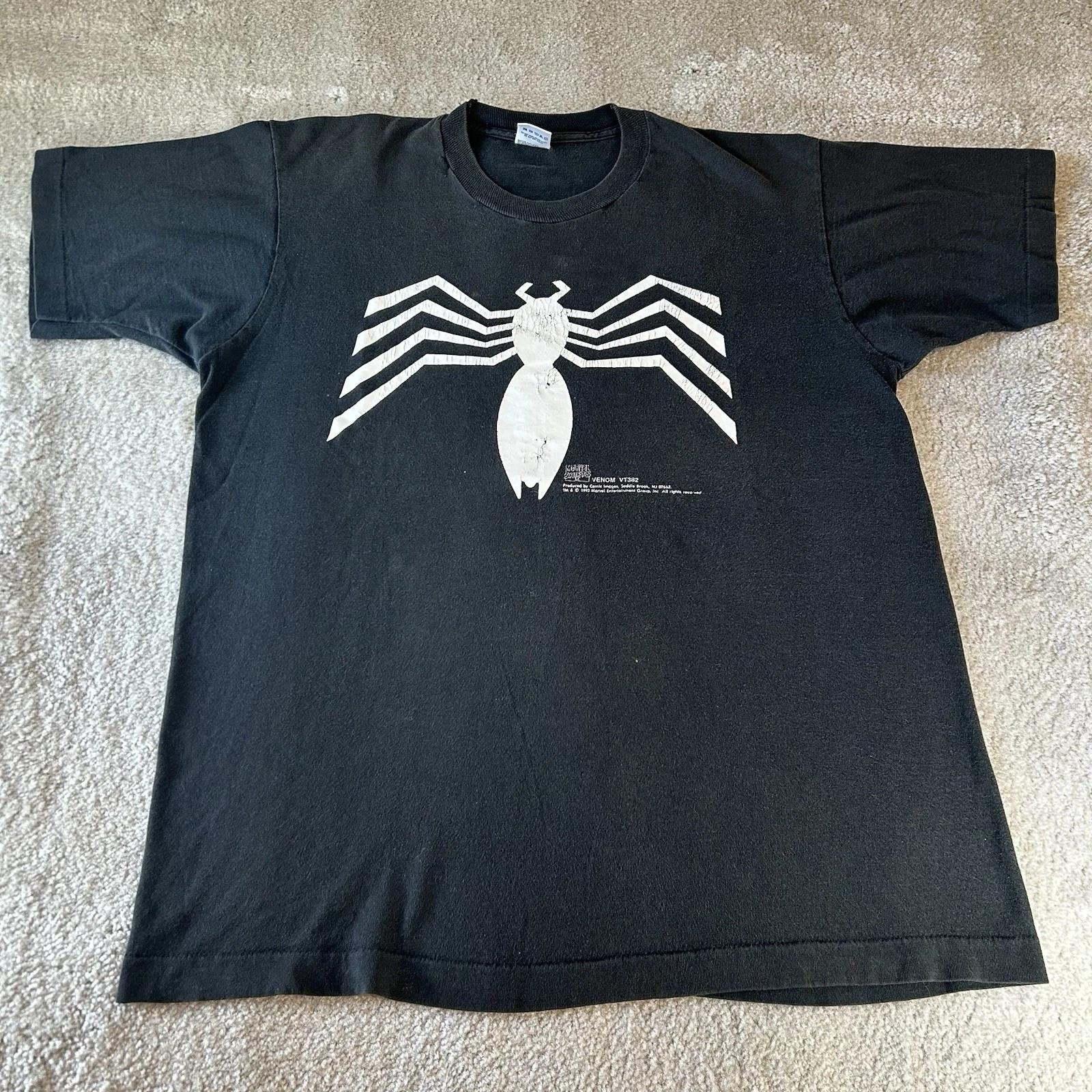 Vintage 1992 Marvel Comic Images Venom Logo Symbol T-shirt Men’s Size Large XL