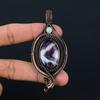 Chevron Amethyst, Moonstone Gemstone Pure Copper Wire Wrapped Designer Handmade Pendant Jewelry For Gift