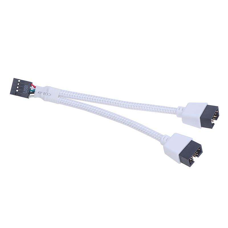 Audio HD prodlužovací kabel pro PC Diy 15cm počítač Základní deska USB prodlužovací kabel 9pin 1 samice na 2 samec Y rozbočovač