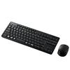 ELECOM Wireless Keyboard Quiet Design Tenkeyless Mouse Set Antibacterial Black TK-FDM115SKMBK