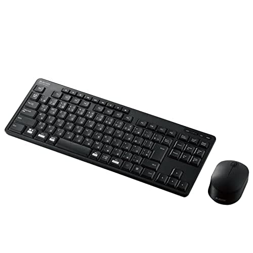 Elecom Ensemble clavier et souris sans fil silencieux, antibactérien, noir, TK-FDM115SKMBK