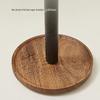 Natural Wood No-Punch Kitchen Paper Towel Holder and Hanging Rack