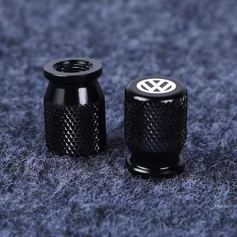 For VOLKSWAGEN 4pcs Car Wheel Tire Valve Caps Aluminum Airtight Covers Badge Emblem for VW Volkswagen Golf Polo Passat Tiguan To