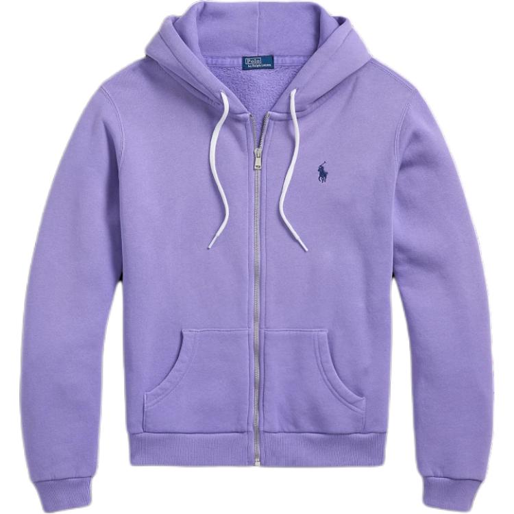 Polo Ralph Lauren Loose Fleece Full-Zip Hoodie Women Hoodies Blue Purple WMPOKNINFB20767-510