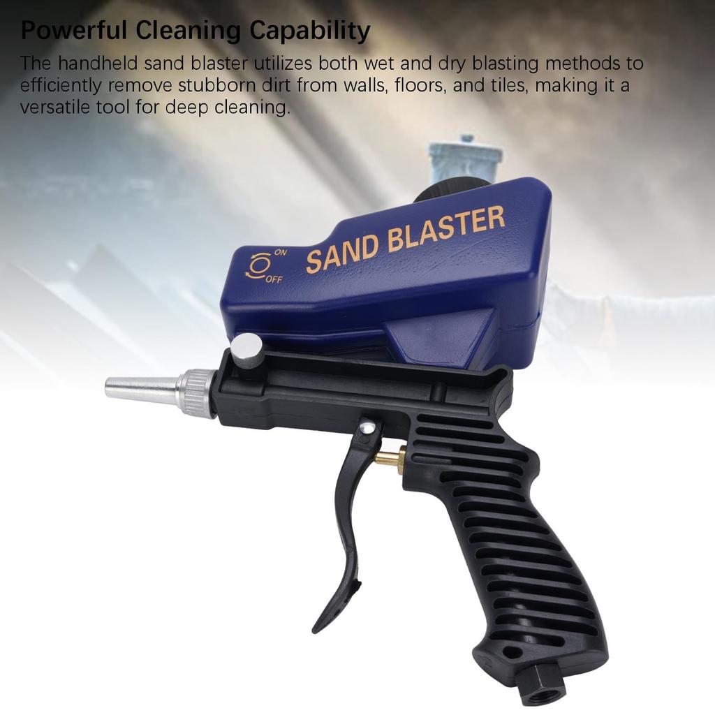 Portable Handheld Sand Blaster Small Air Sandblaster for Glass Wood Metal Cleaning Polishing