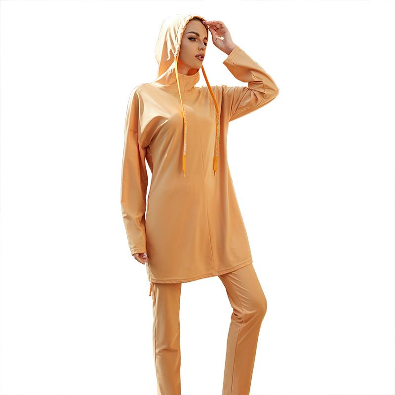 

Женщины Сплошной Цвет Длинные Ислам Купальники Мусульманские Купальники Женщины Скромные Лоскутные С Длинными Рукавами Исламская Одежда Буркини Купальный Костюм Весь Купальник M