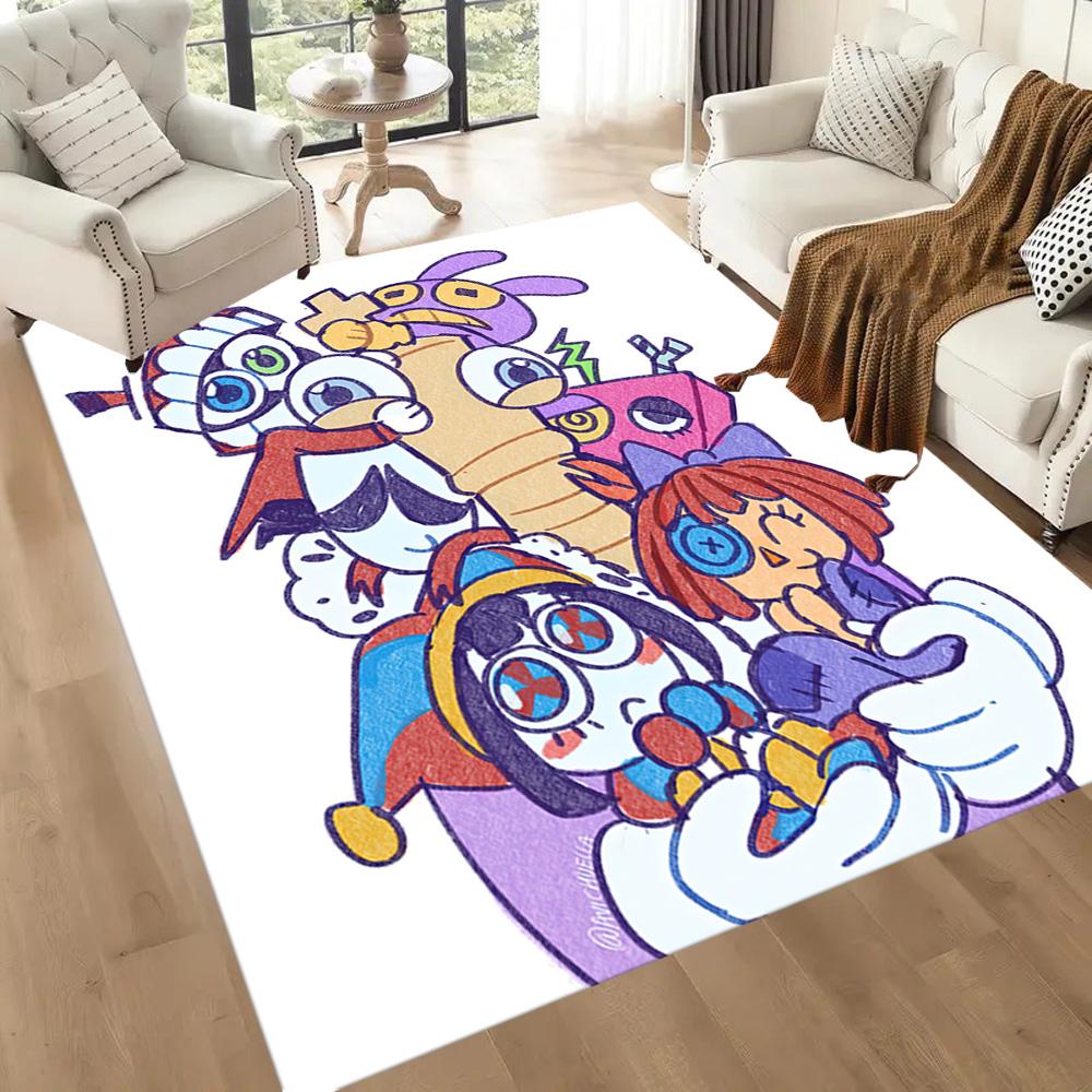 Digital Circus Carpet Design for Study room Living Rooms Hallway Bedrooms Anti-slip Rug Decorate Offices Birthday/Christmas Gift
