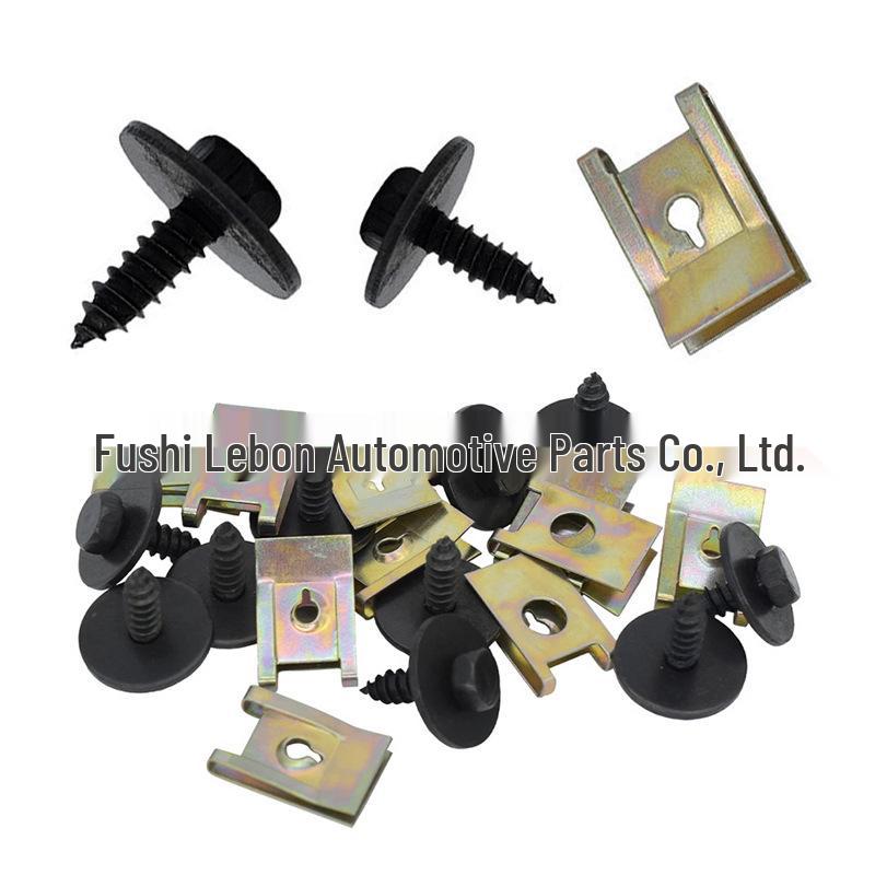 40PCS Metal Screws, Nuts, Washers, U-Clips for BMW E46/E92/E90/F10 Chassis/Engine