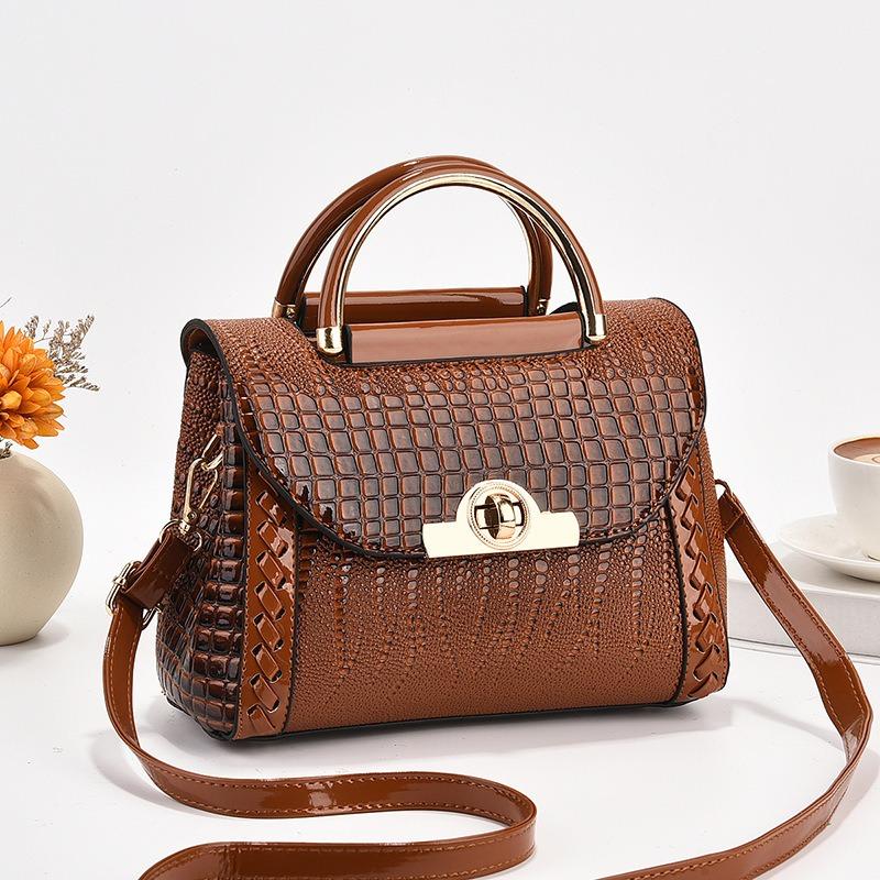 Bright Leather Women's Handbag  New Personalized Ladies Shoulder Small Square Bag Elegant Shopping Women's Crossbody Bag