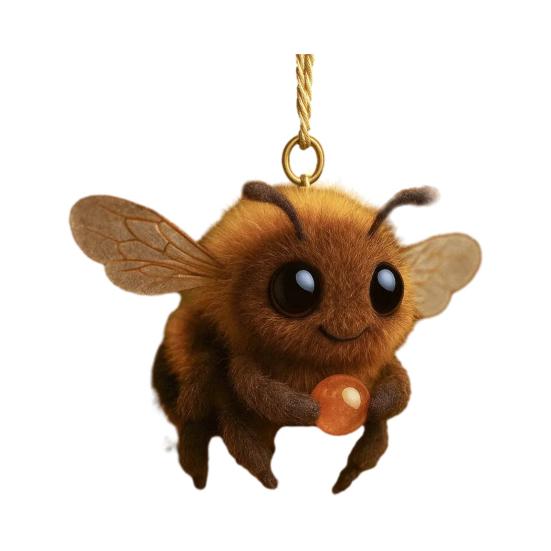 Insect Christmas Ornament 2D Acrylic Spider/Bee/Ladybug/Caterpillar Christmas Tree Ornament for Nature Lovers