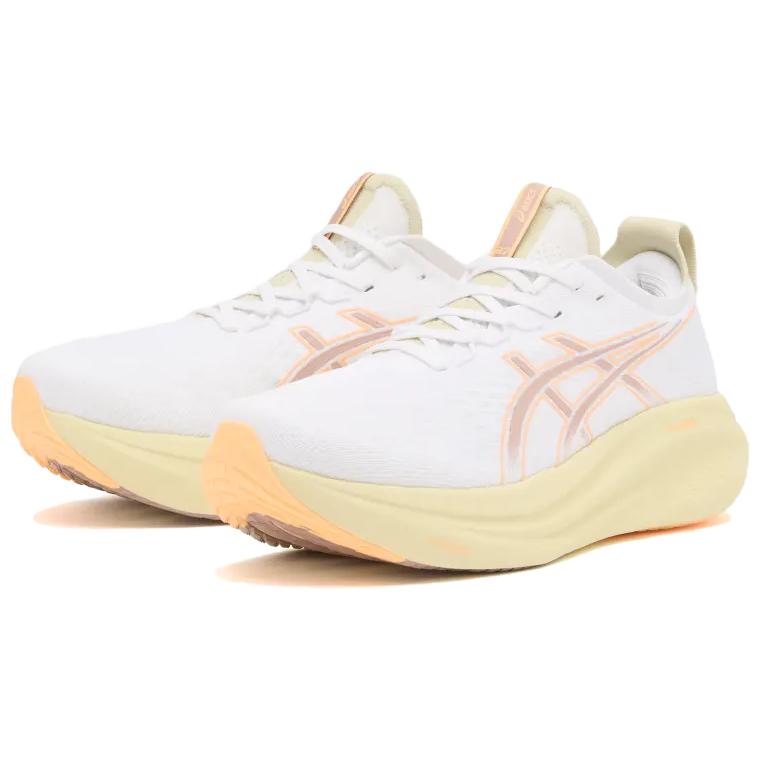 Asics Gel-Nimbus 27 Comfortable Versatile Durable Low-Top Casual Running Shoes Unisex Sneaker White 1011B958-102