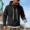 2025 New Autumn and Winter Fashionable Versatile Loose Men's Hooded Simple Solid Color Sweatshirt
