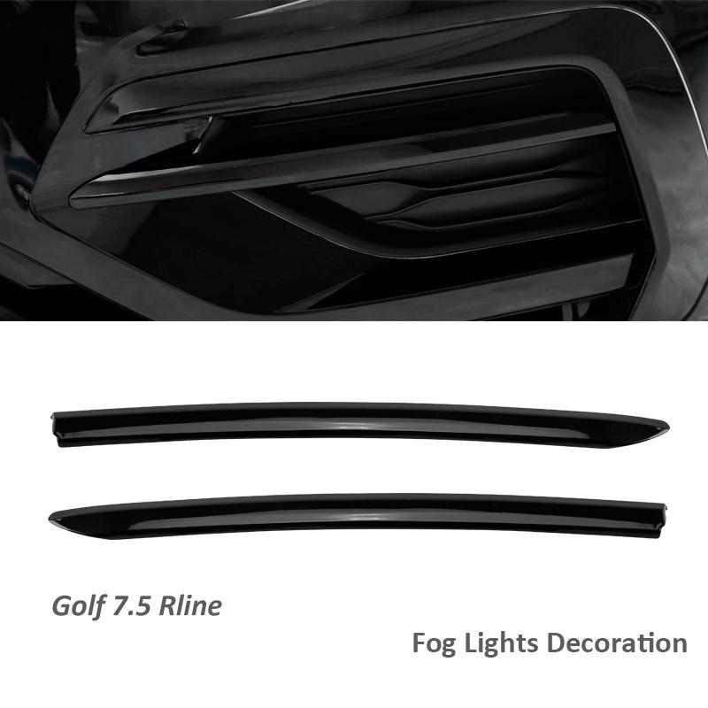 2/3pcs for Golf 7 7.5 Rline Car Grille Decorative for VW Bright Black Logo Cover Up Grille Strips Car Stickers Auto Accessories
