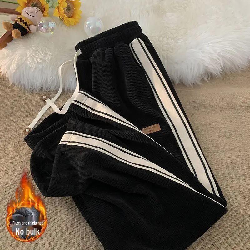 Herren Cord Jogginghose mit Seitenstreifen - Trendige lockere Passform für Frühling & Herbst