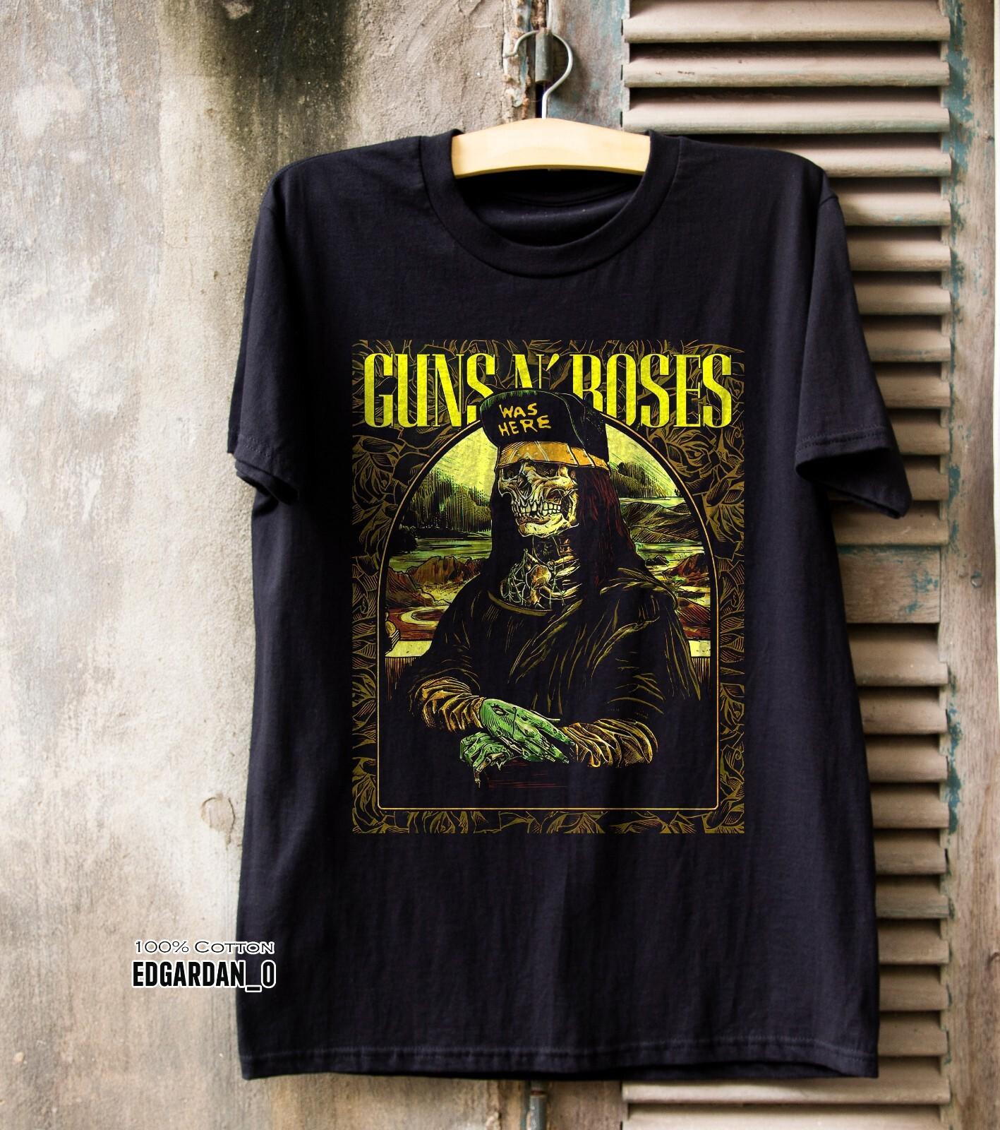 Guns N Roses Was Here Music Black Unisex T-shirt Size S-5XL XXXL
