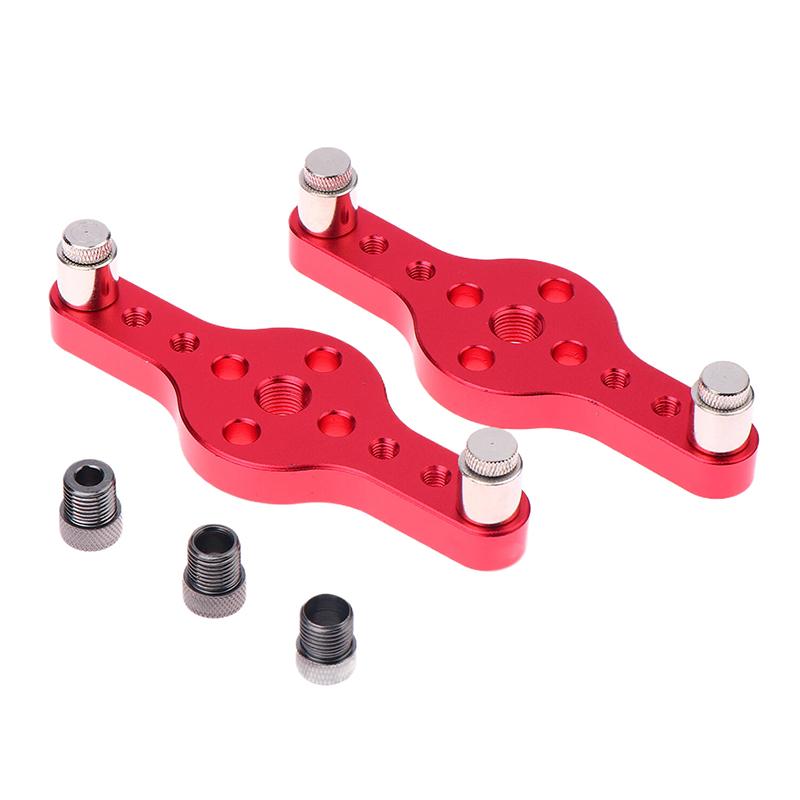 6/8/10mm Alloy Vertical Hole Jig Wood Dowel Hole Drilling Guide Jig Drill Bit Kit Woodworking Drilling Locator Hole Puncher