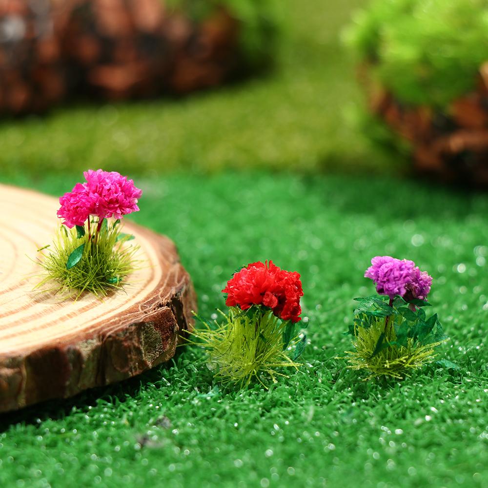 Miniature Flower Cluster Static Grass Tufts Micro Landscape Scene Model Sand Table Layout Garden Wargame Material Accessories