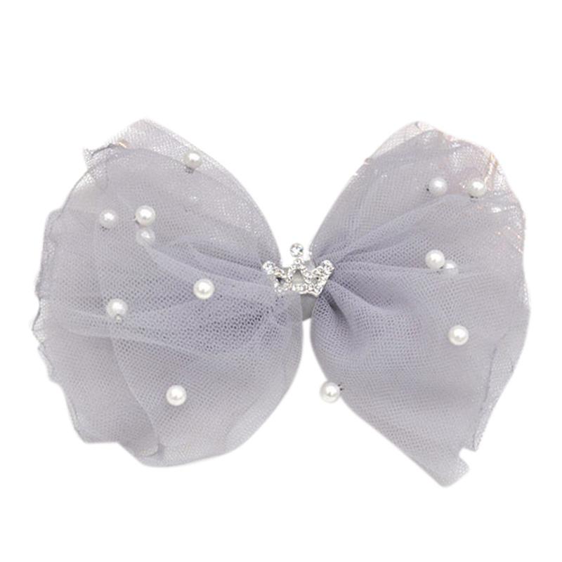 Children's Hairpin Lace Bowknot Kids Hairpins Hair Clip Beads Crown Decoration Sweet Kids Headwear