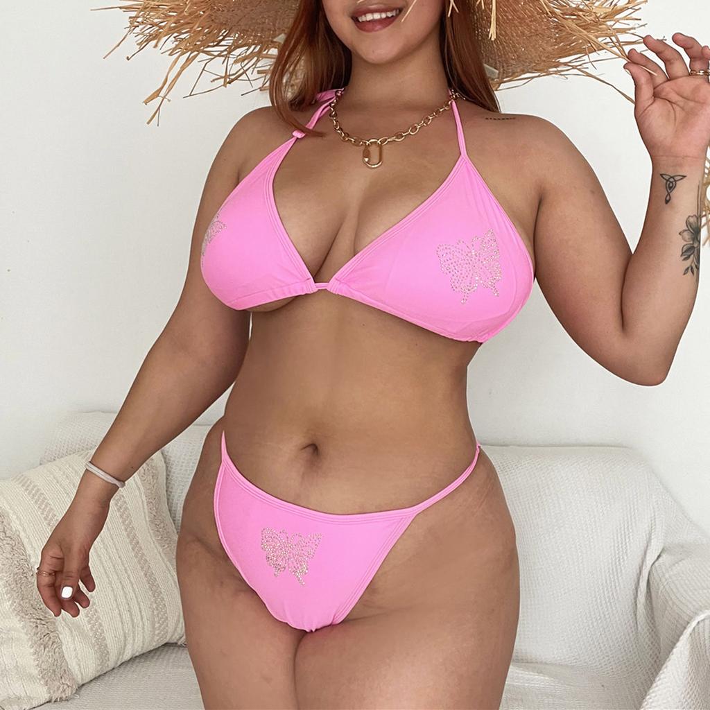 Fashion Women's Sexy Backless Temperament Beachwear Split Bikini Swimsuit