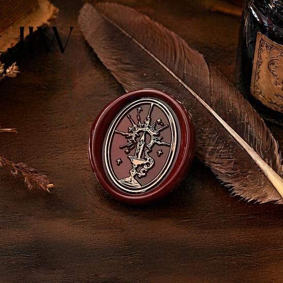 Halloween Stamp Head Themed Brass Wax Seal Head, Pumpkin Ghost Witch Bat Engraved Replaceable Sealing Replacement for Envelope Journal Gift Wrap Party