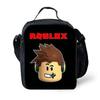 Roblox Printed Kids Insulated Lunch Bag, School Picnic Crossbody Insulated Tote Bag for Boys Girls D