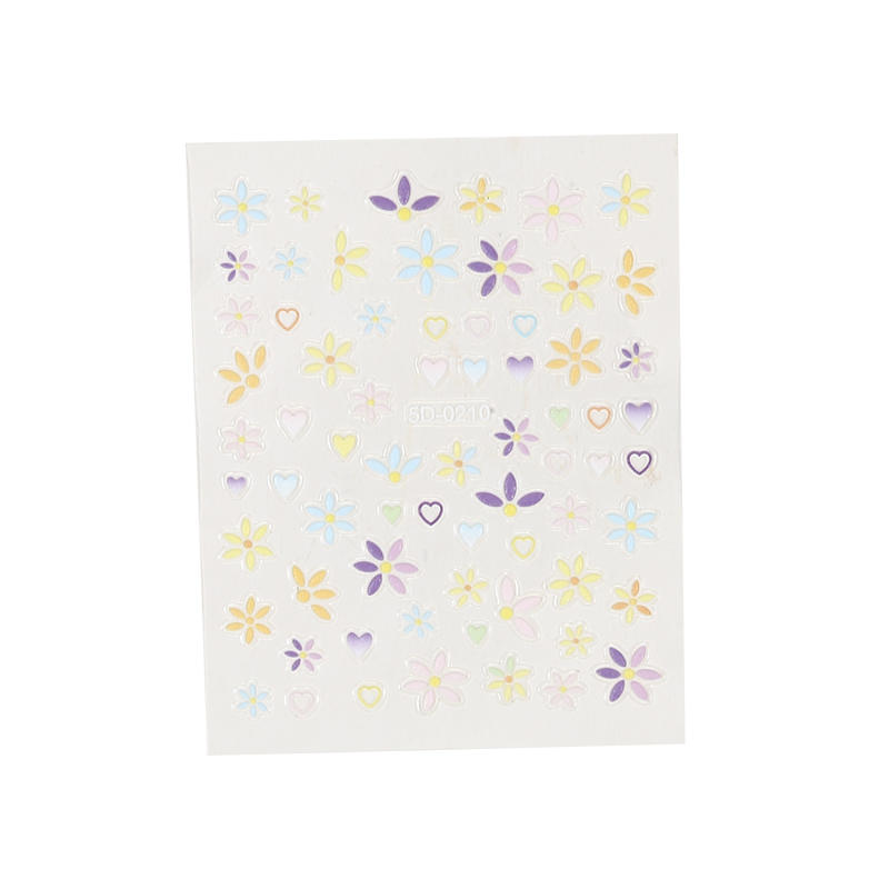 Sweet Small Fresh Flower Nail Art Sticker Summer Spring Self-Adhesive Nail Decals for Nails Decoration