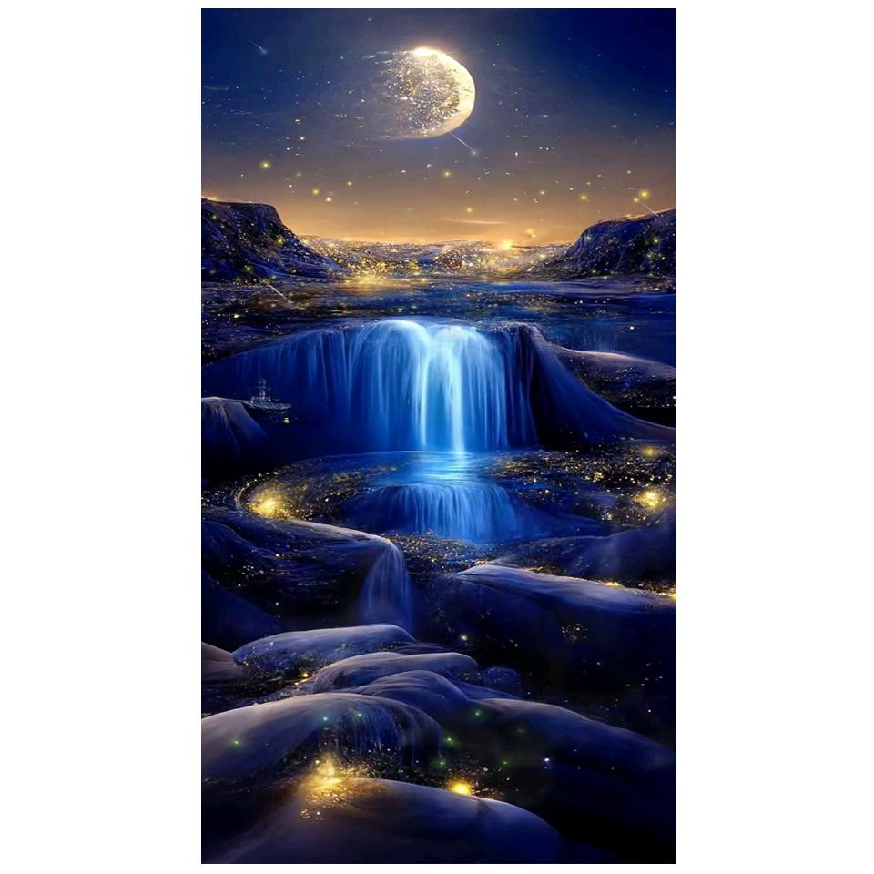 New Arrival 5D Diamond Painting Starry Sky Landscape Full Diamond Mosaic Cross Stitch  Kits Rhinestone DIY Embroidery Home Decor