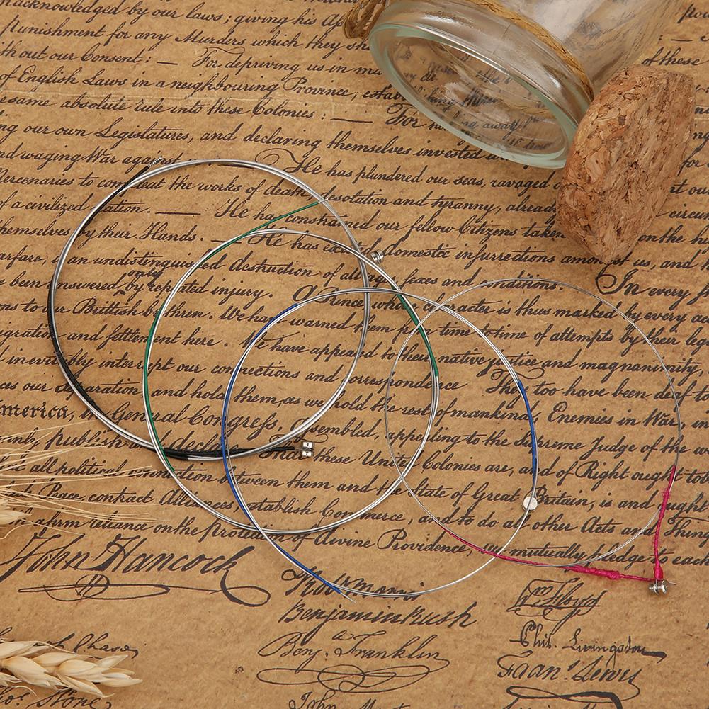 4Pcs Violin Strings Set Silver Stainless Steel Musical Instrument Accessories for 4 4