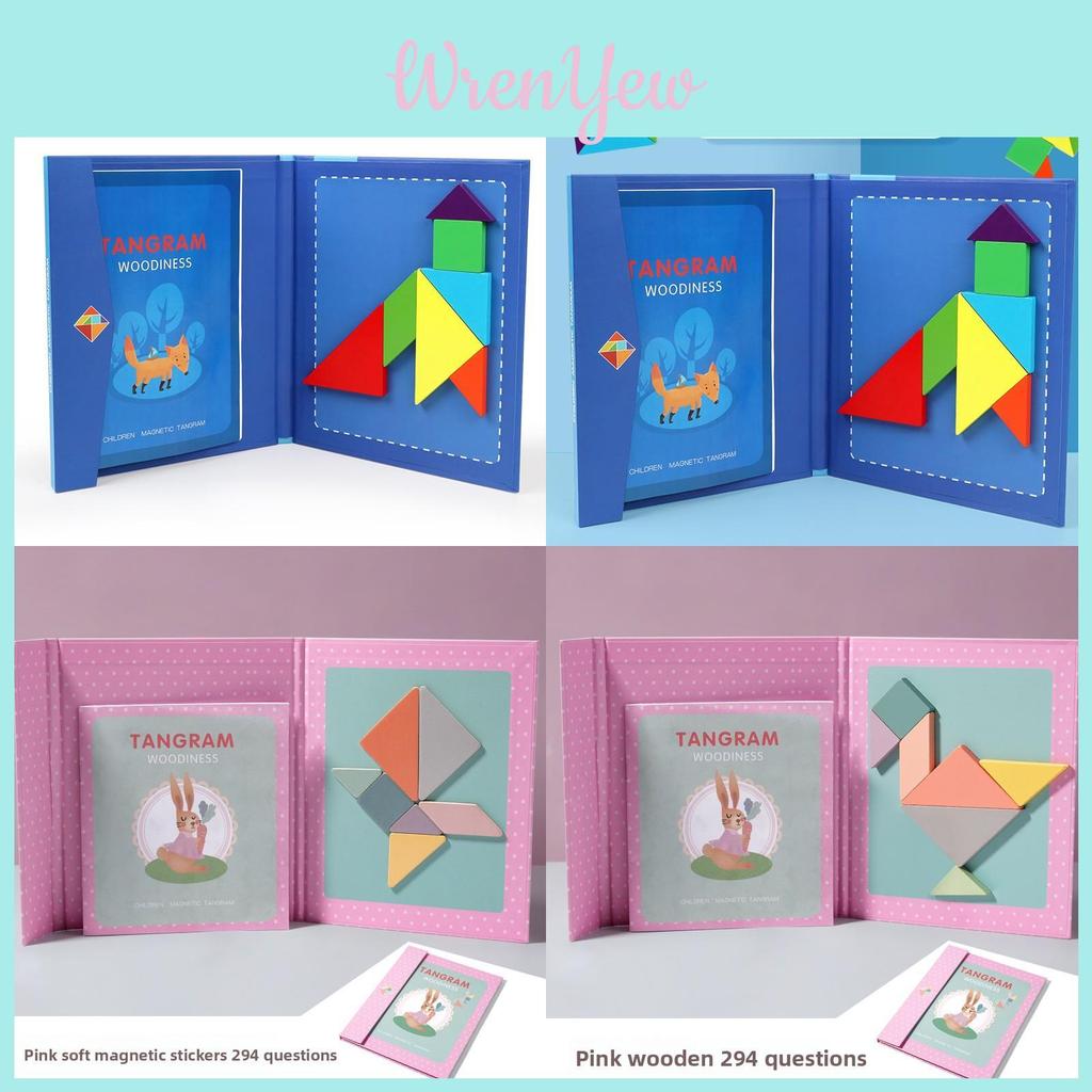 Magnetisches Tangram-Puzzle aus Holz für die Gehirnentwicklung von Kindern Lernspielzeug