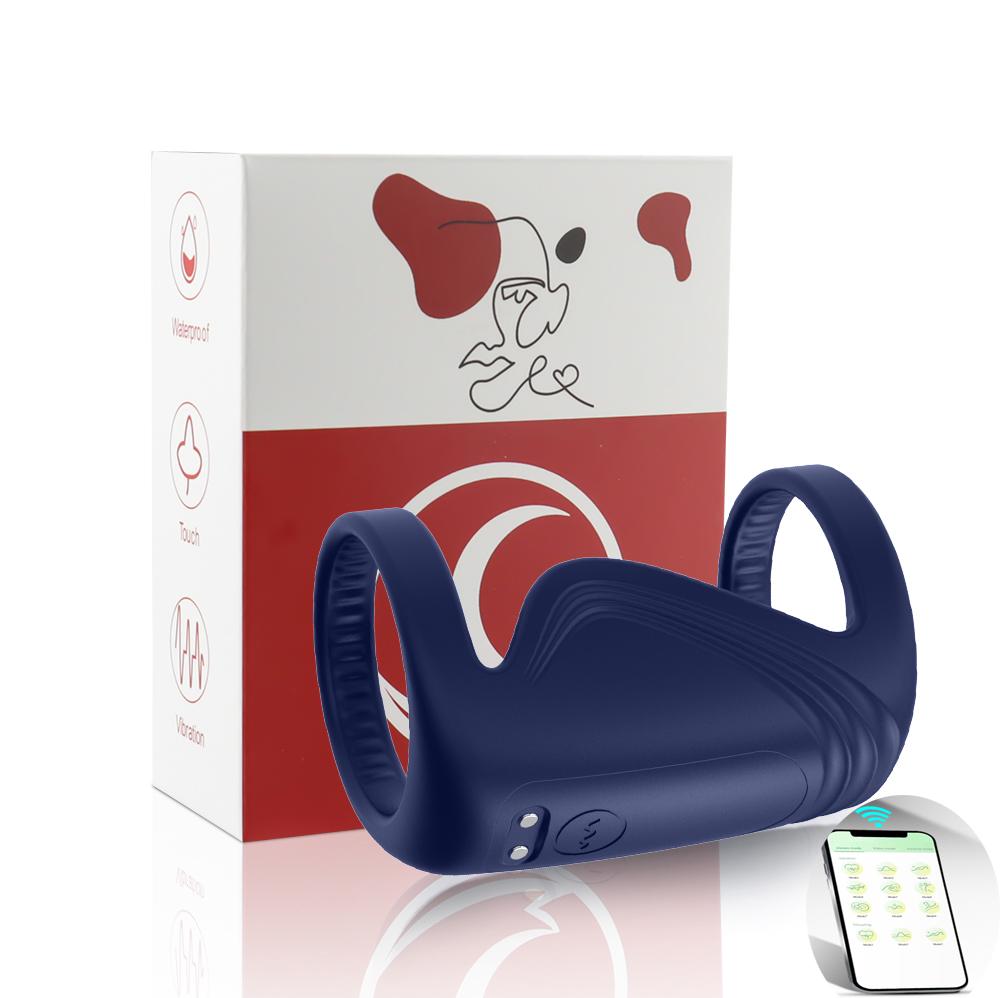 APP Remote Control Wearable Penis Sleeve Cock Ring Vibrator Men Couples Vibrating Rings Penis Delay Trainer Stimulator Sexy Toys Delayed ejaculation