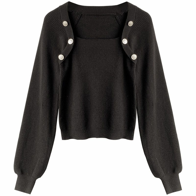 

Amazon Вязаный Топ Оверсайз Женская Одежда Black XL