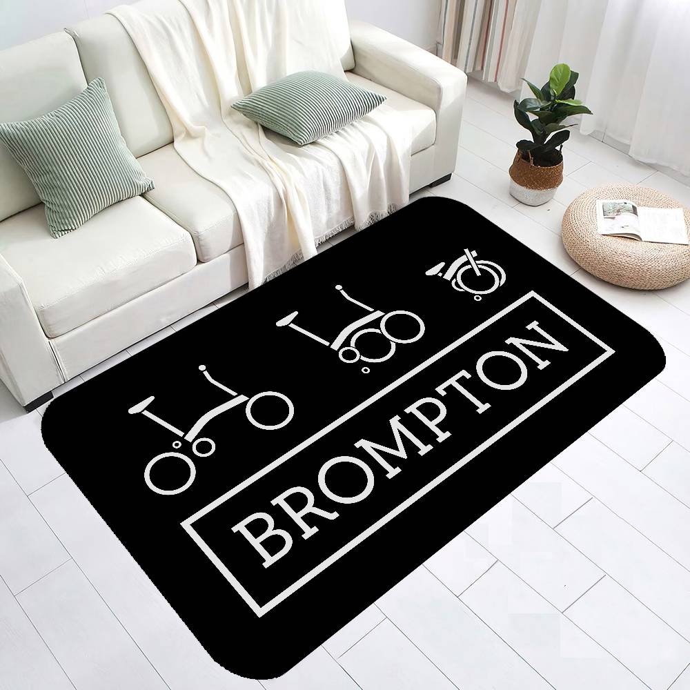 Brompton LOGO Floor Mat Non-Slip Laundry Room Mat Laundry Decor Balcony Child Living Room Bedside Mats